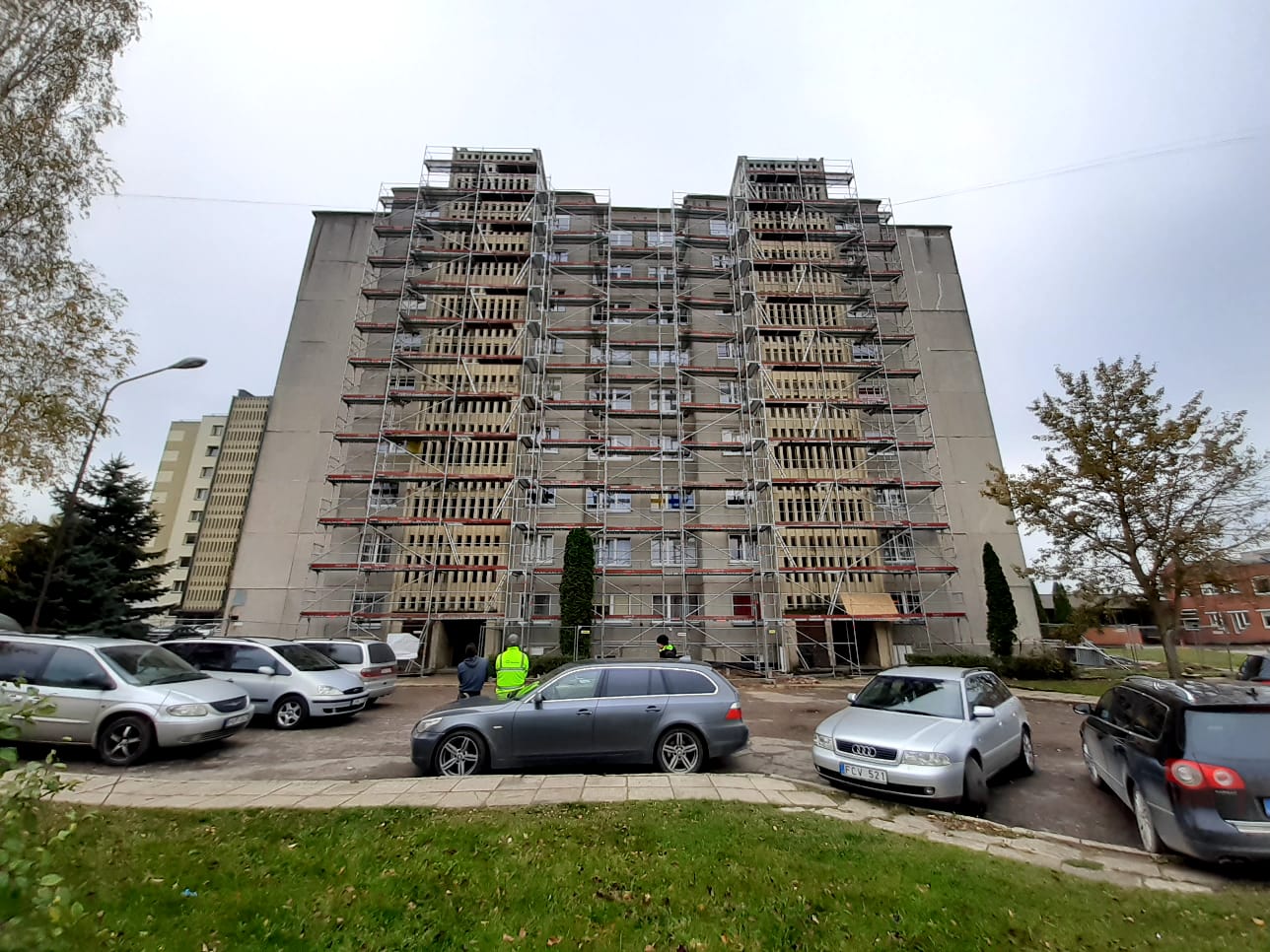 Jogrema atlikti darbai – Fasadiniai pastoliai