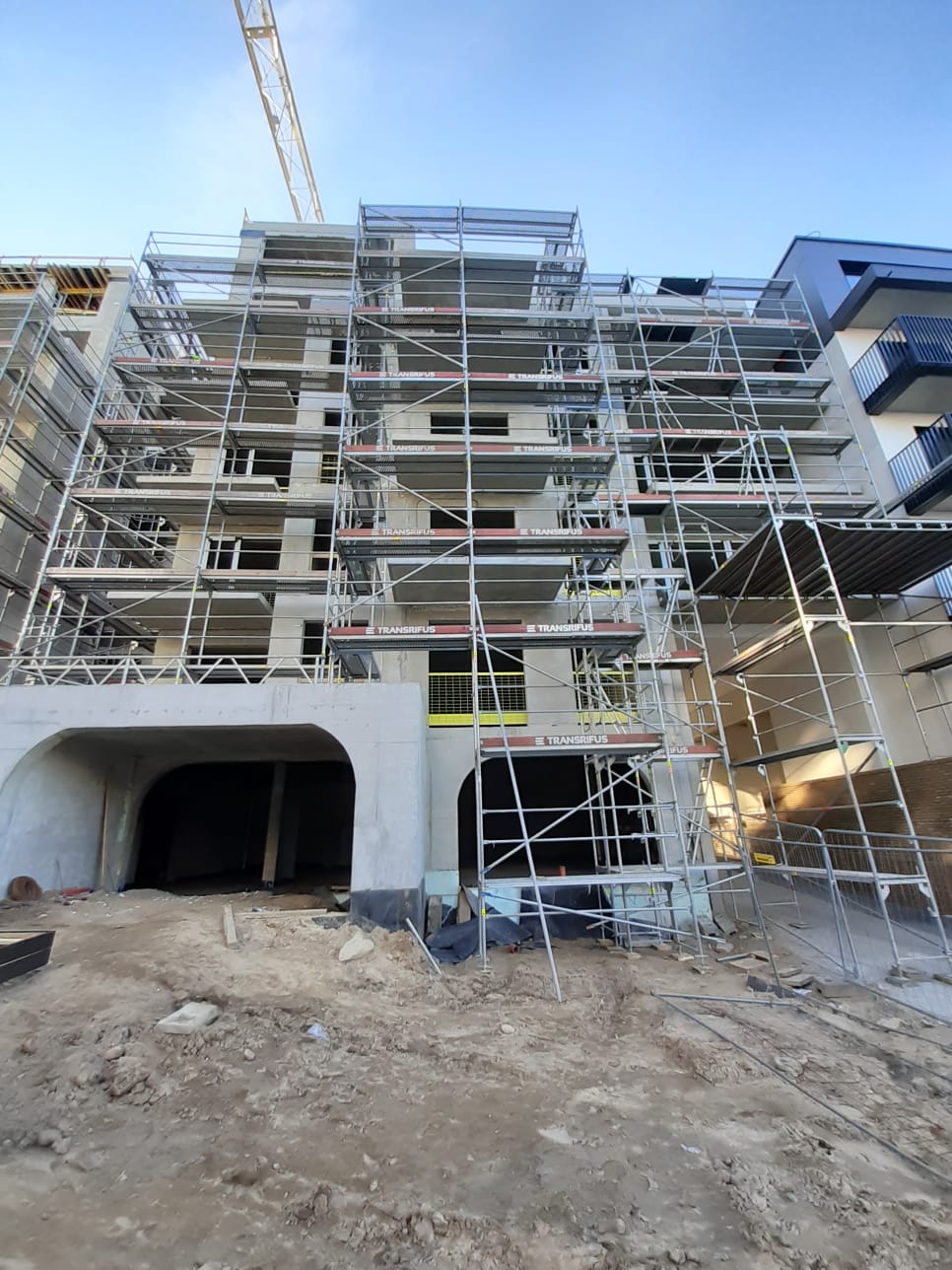 Jogrema atlikti darbai – Fasadiniai pastoliai