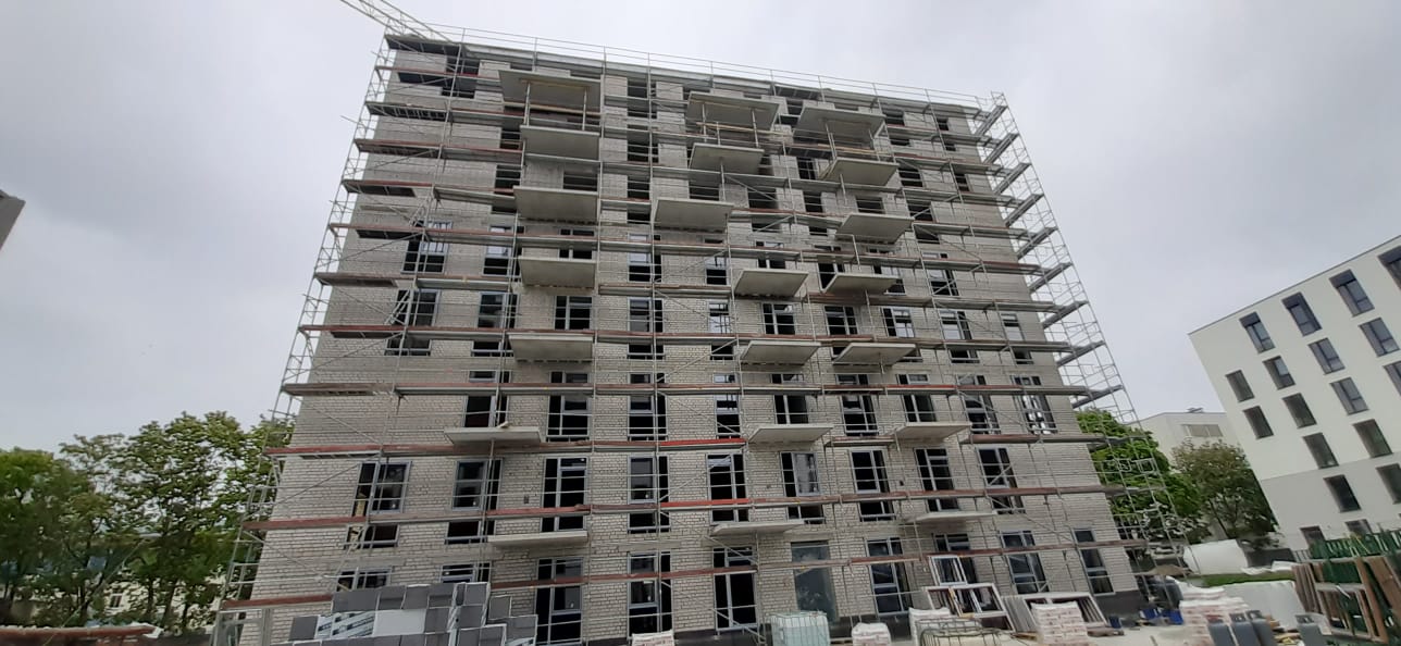 Jogrema atlikti darbai – Fasadiniai pastoliai