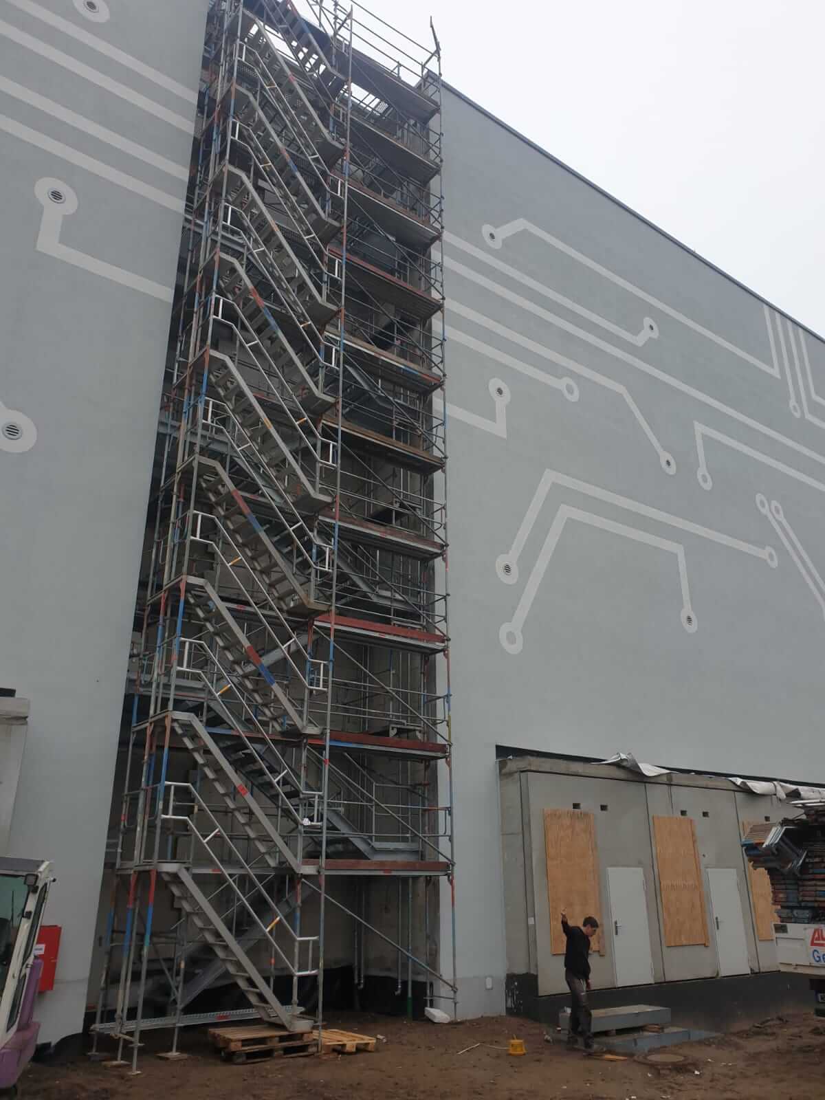 Jogrema atlikti darbai – laikinos laiptinės