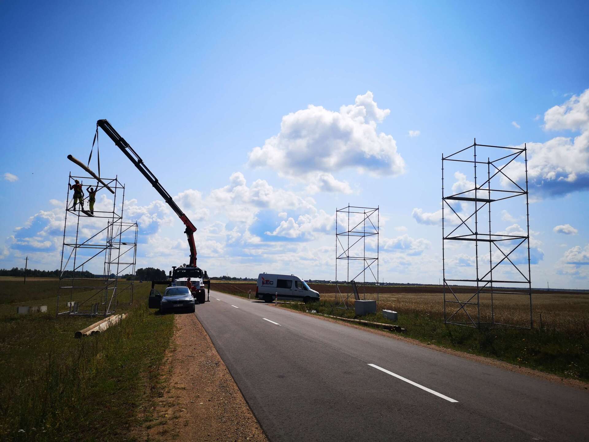 jogrema atlikti darbai - moduliniai pastoliai