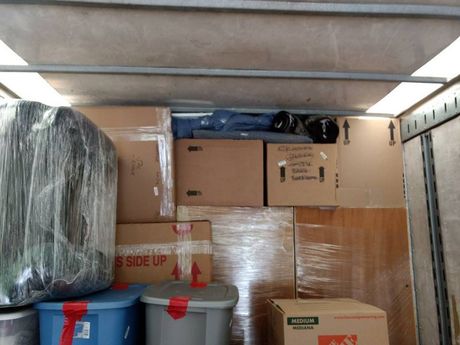 interior of moving truck