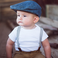 Baby Photography Session with suspenders in Chandler, Arizona.