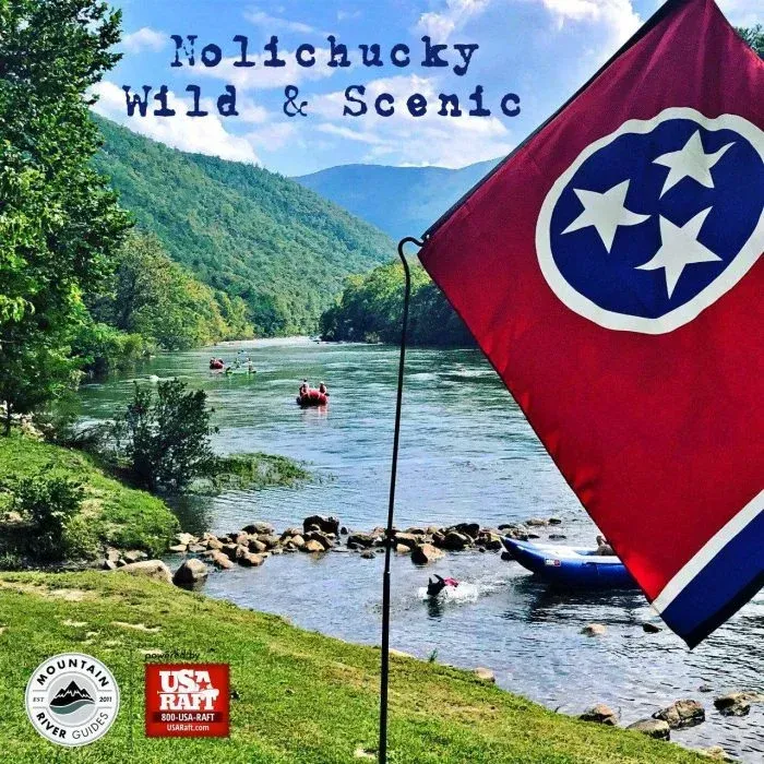 An album cover for nollchucky wild & scenic