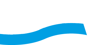 Blue curved line on white background.