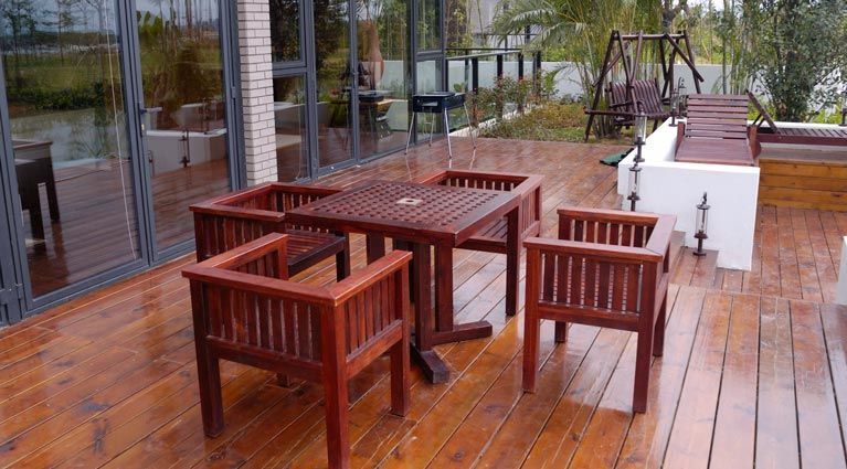 Wooden table and chairs | Carine, WA | Modern Plastics & Pergolas