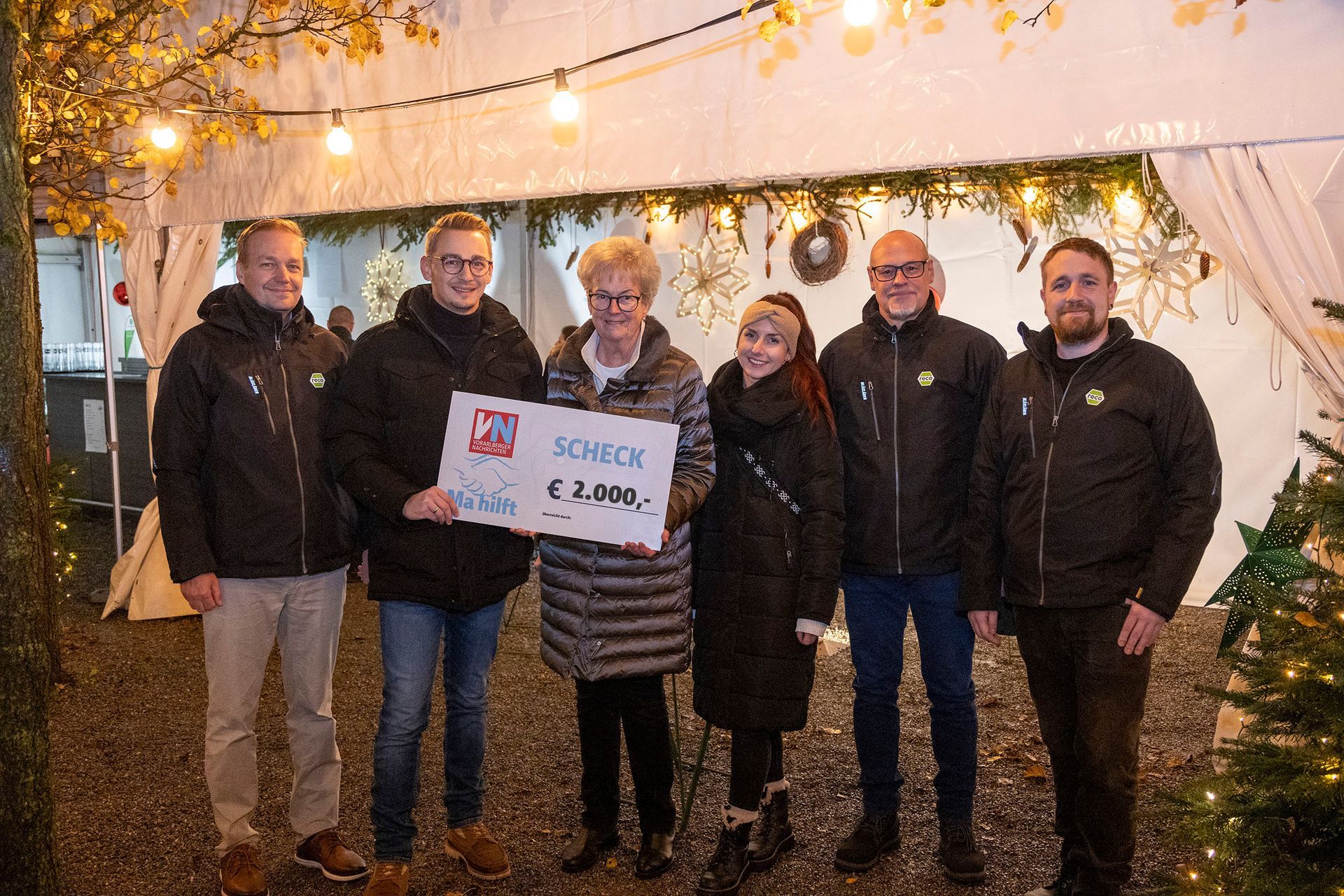 Scheckübergabe Keller Kunz: 2.000 €