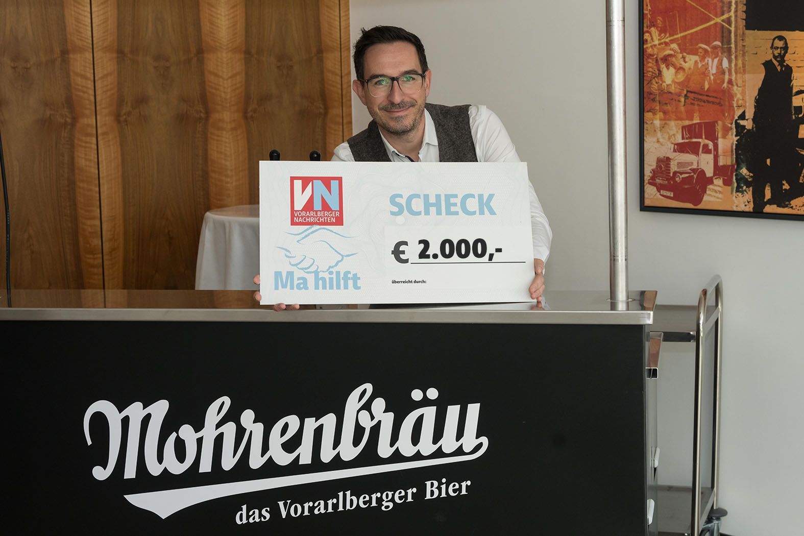 Scheckübergabe Mohrenbrauerei: 2.000 €