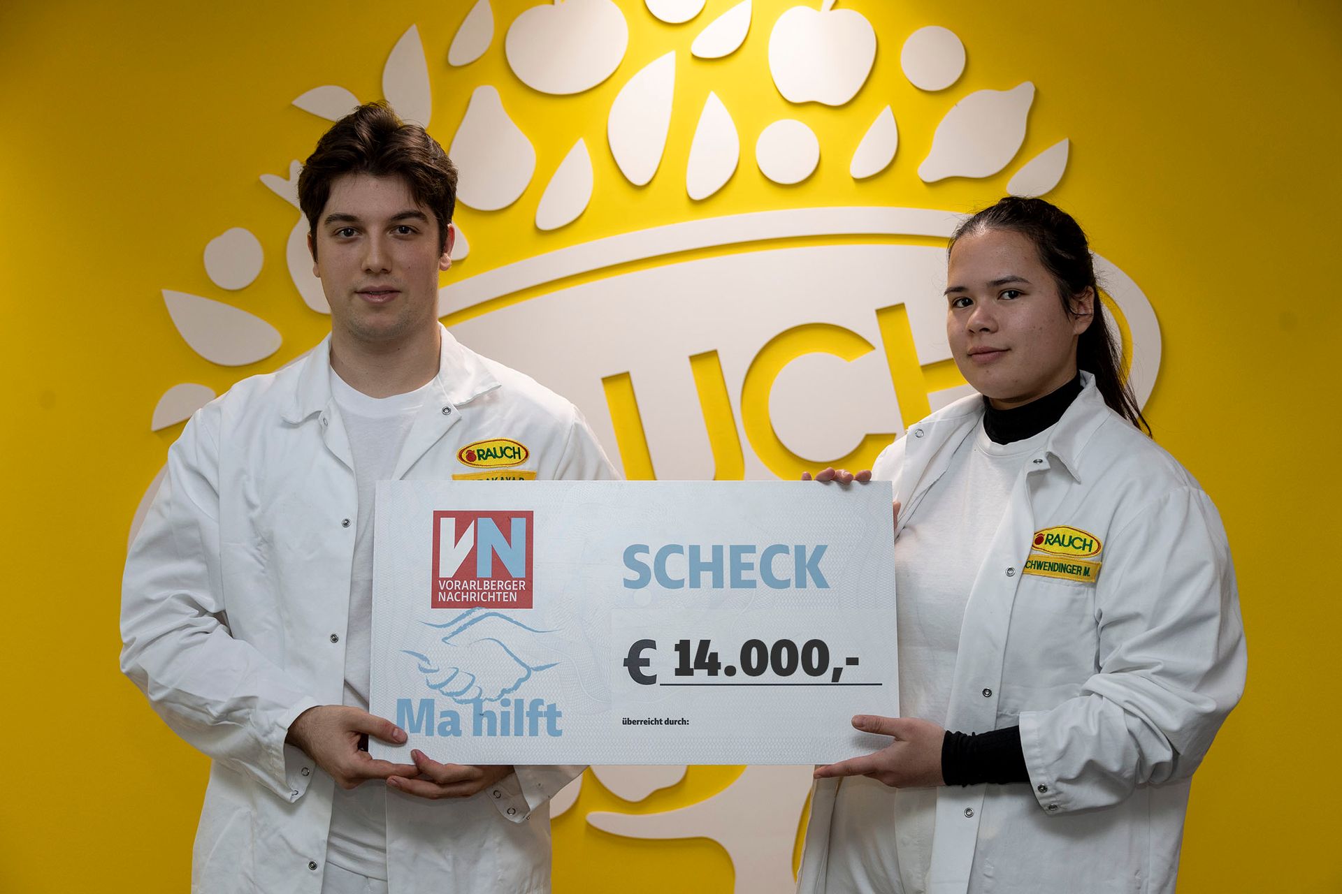 Scheckübergabe Rauch: 14.000 €