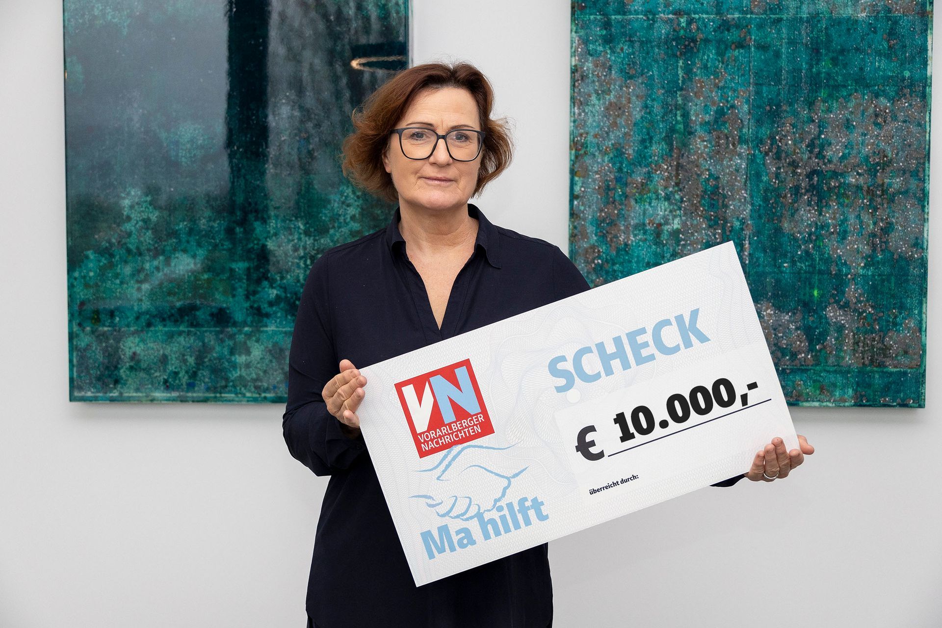 Scheckübergabe Alpla: 10.000 €