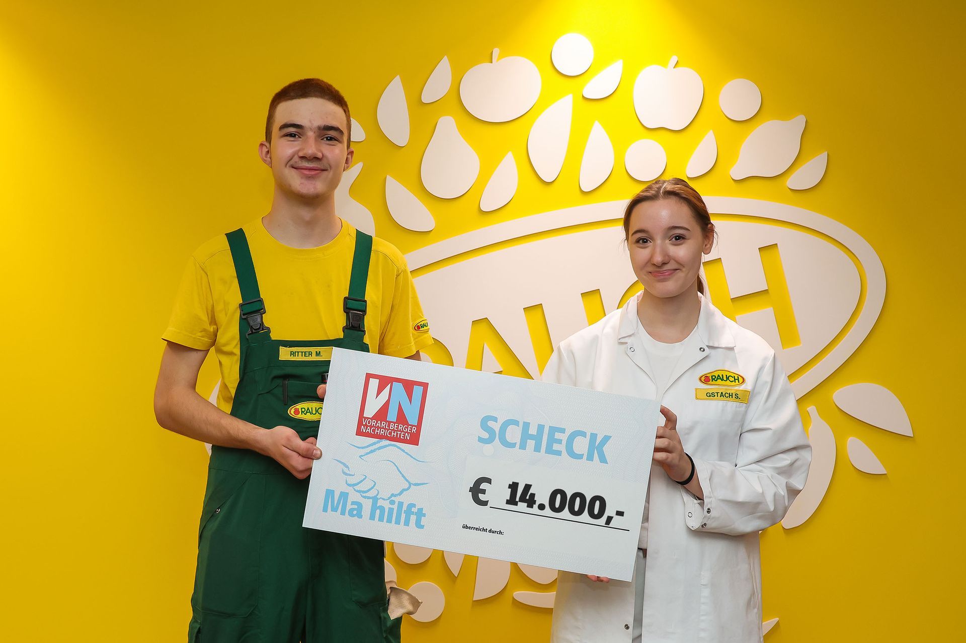 Scheckübergabe Rauch: 14.000 €