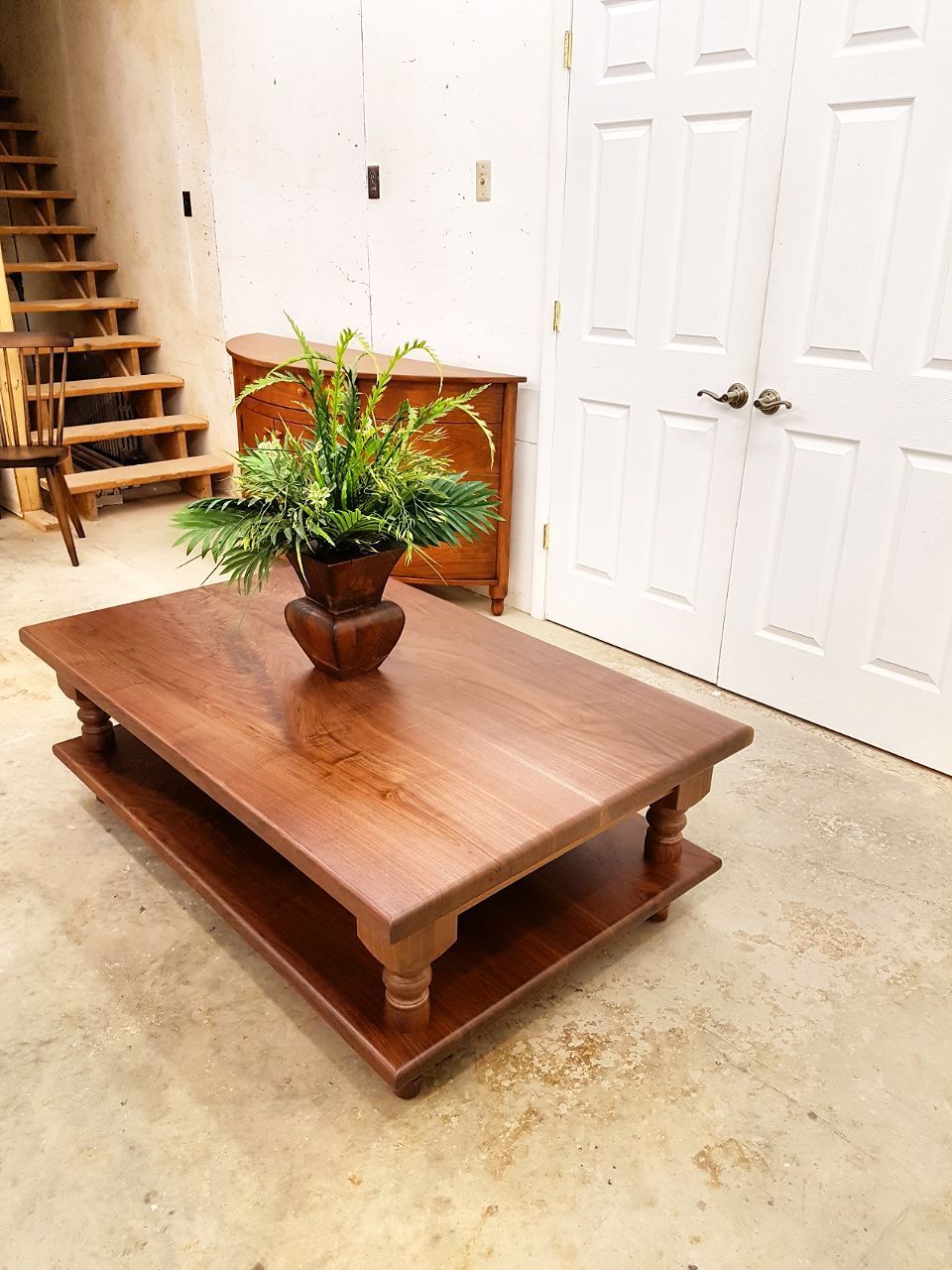 Beautiful Table with Indoor Plant — Ephrata, PA — Zimmerman Wood Designs