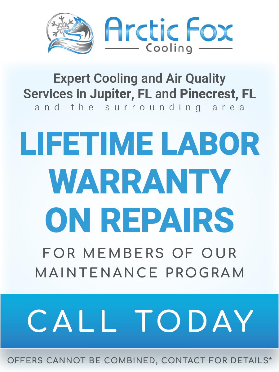 Arctic fox cooling offers a lifetime labor warranty on repairs