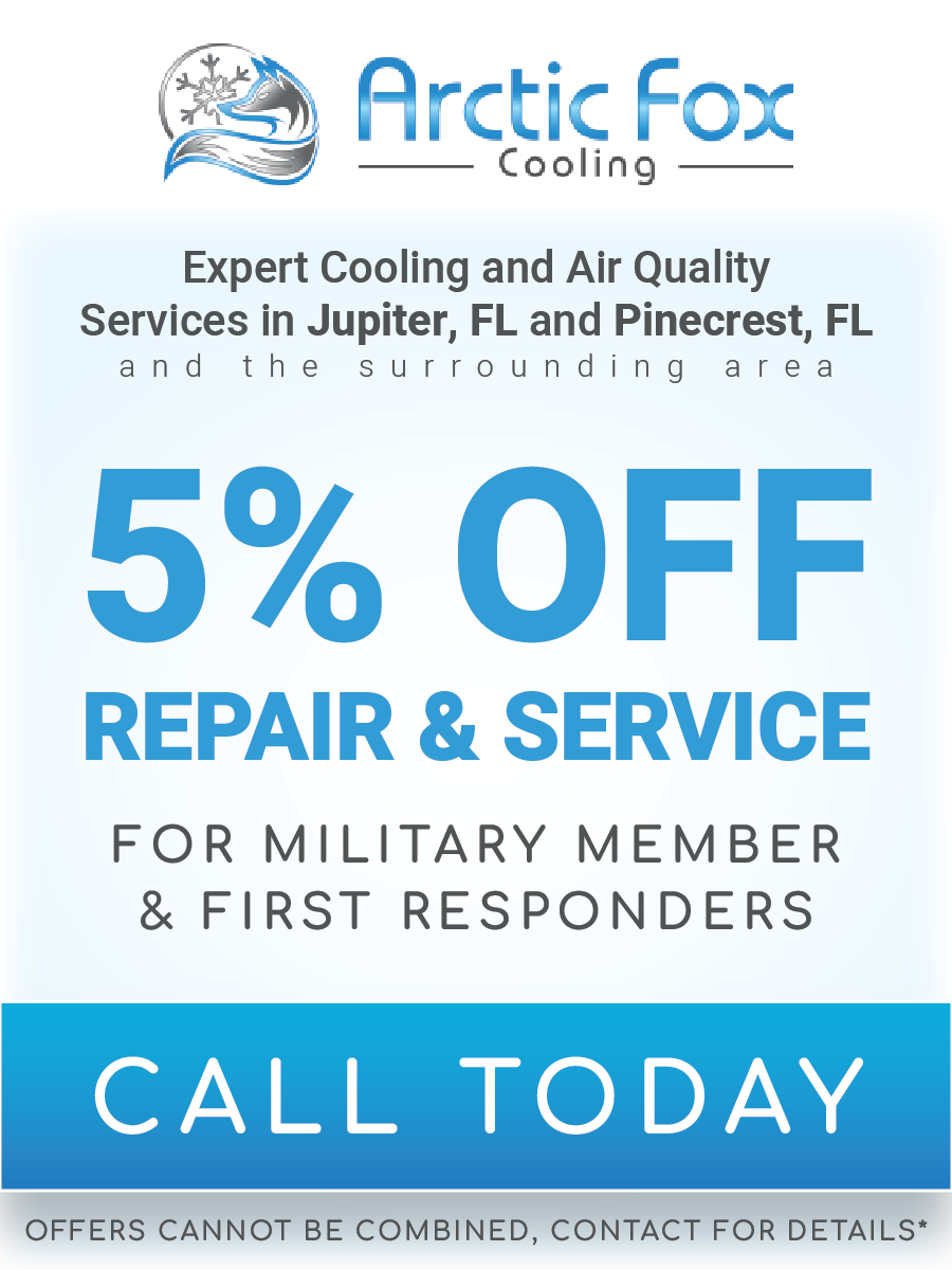 Arctic fox cooling is offering a 5 % off repair and service for military members and first responders