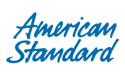 The american standard logo is blue and white on a white background.