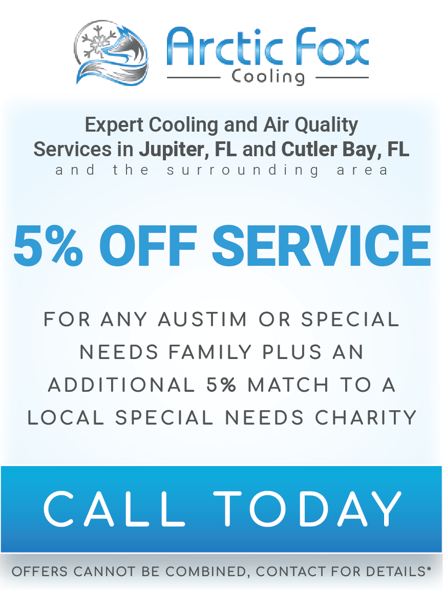 Arctic fox cooling is offering a 5 % off service