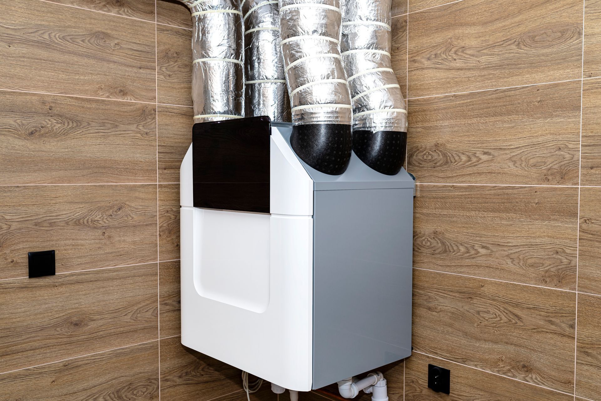 Energy Recovery Ventilator installed in a residential HVAC system, enhancing indoor air quality and 
