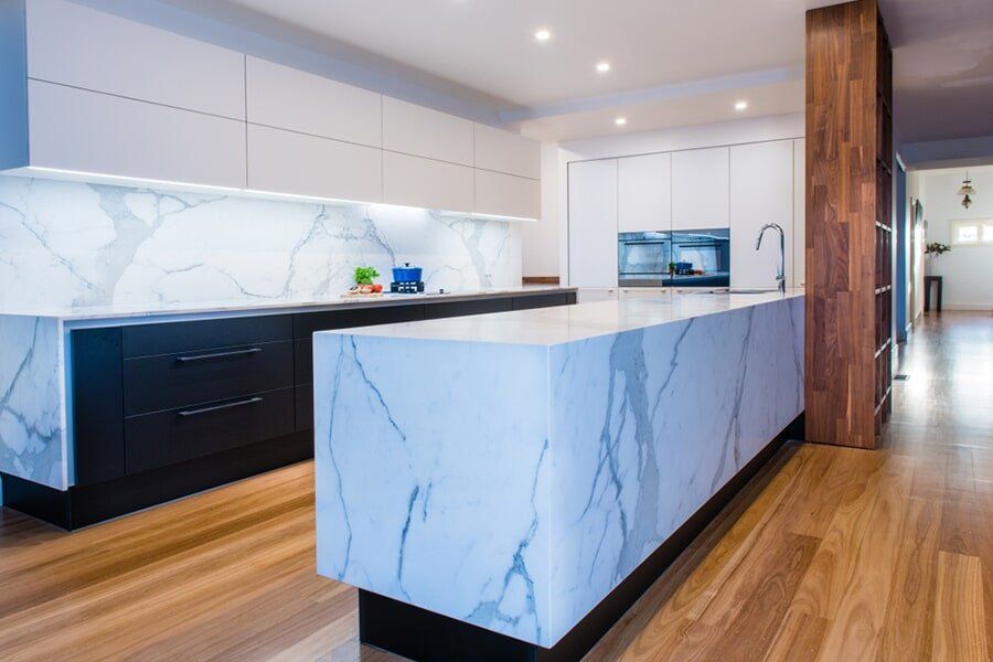Marble Kitchen Top — Kitchen and Joinery in Fairy Meadow, NSW