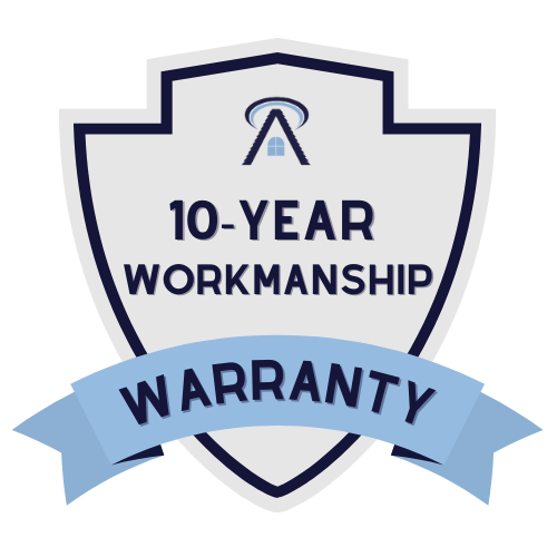 10-Year Workmanship Warranty Logo — Halo Roofing & Restoration