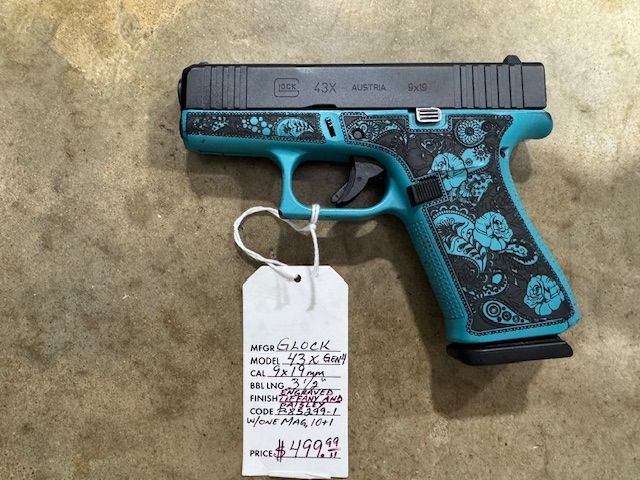 Glock 43x tiffany and paisley