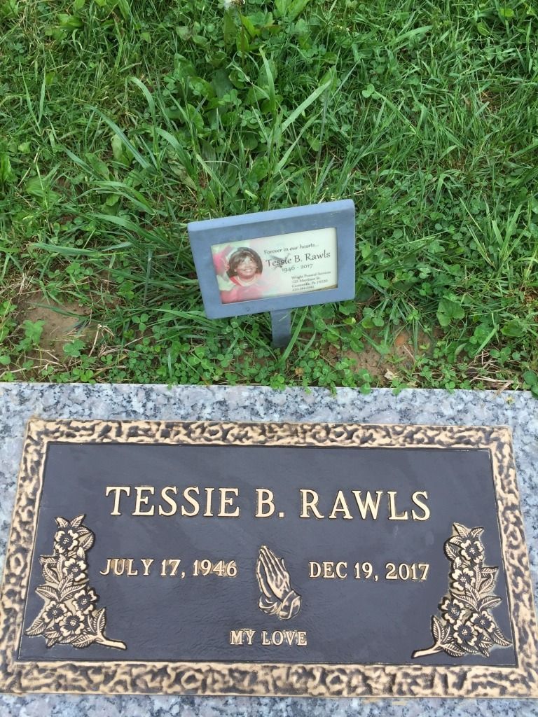 Grave marker with name 