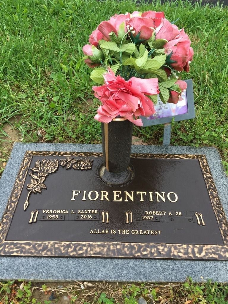 Bronze headstone with 