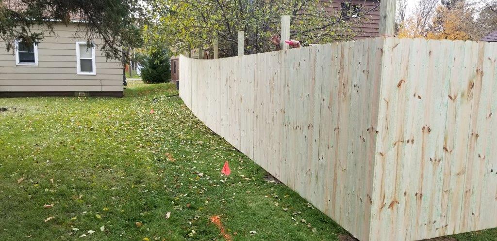 Garden Fencing — Garden with Wooden Fence in Deerwood, MN
