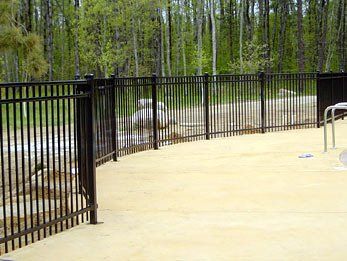 Tennis Court Fence — Black Ornamental Pool Fence in Deerwood, MN