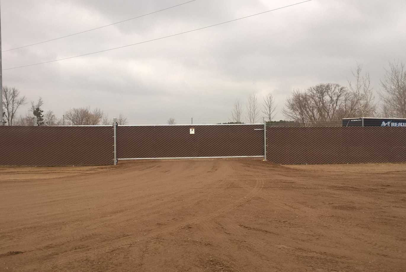Sliding Cantilever Gate — Privacy Slat with Sliding Cantilever Gate in Deerwood, MN