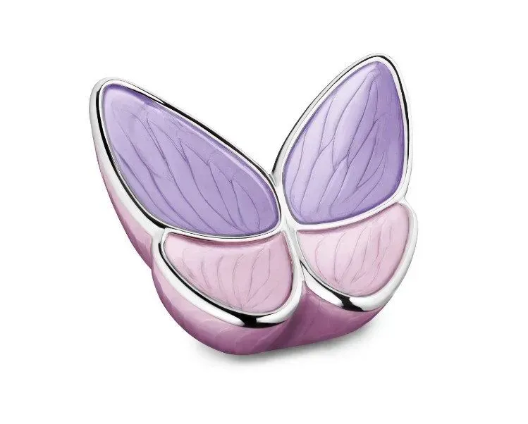 Purple and pink butterfly-shaped jewelry holder with four petal-like compartments