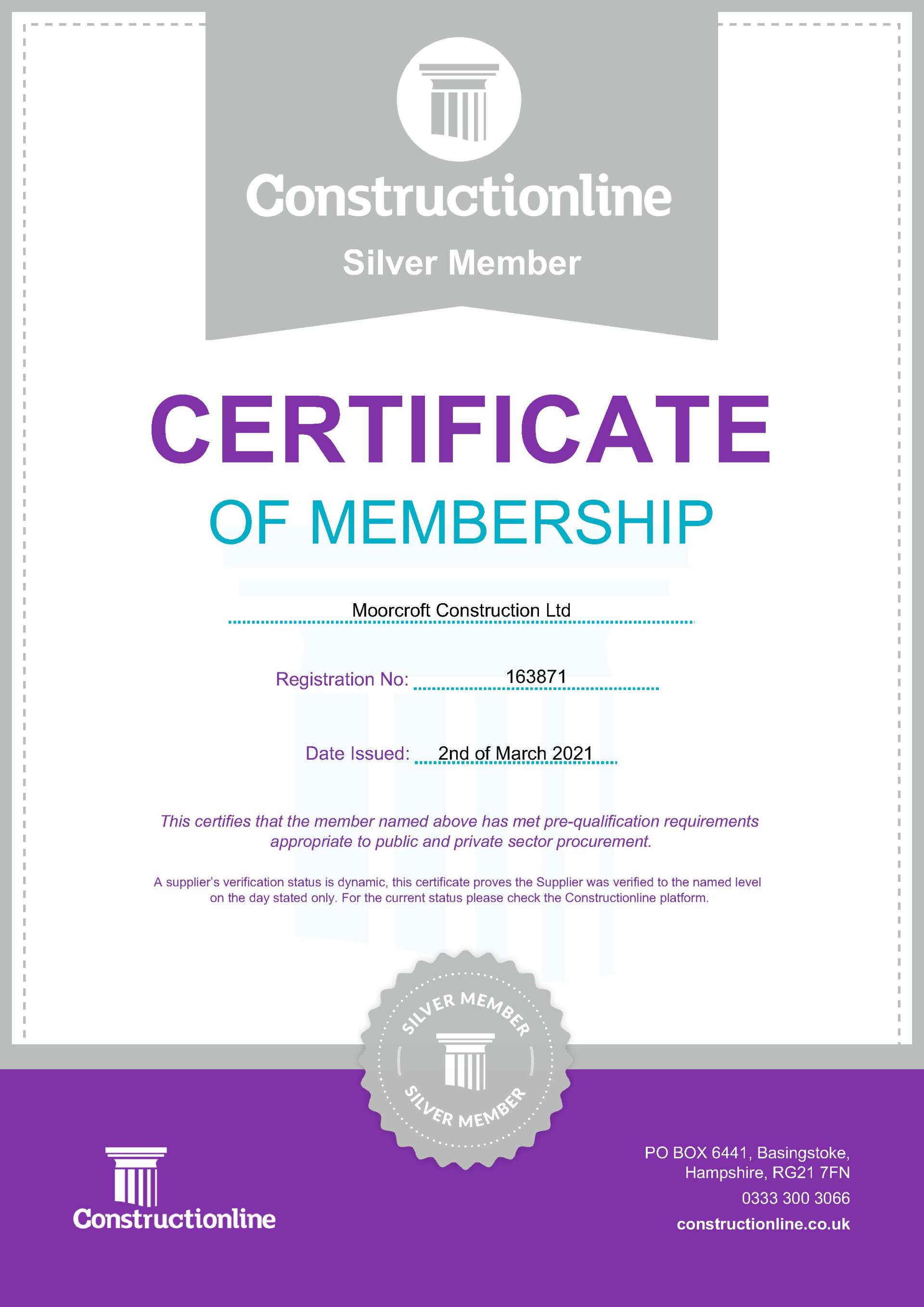 constructionline, silver