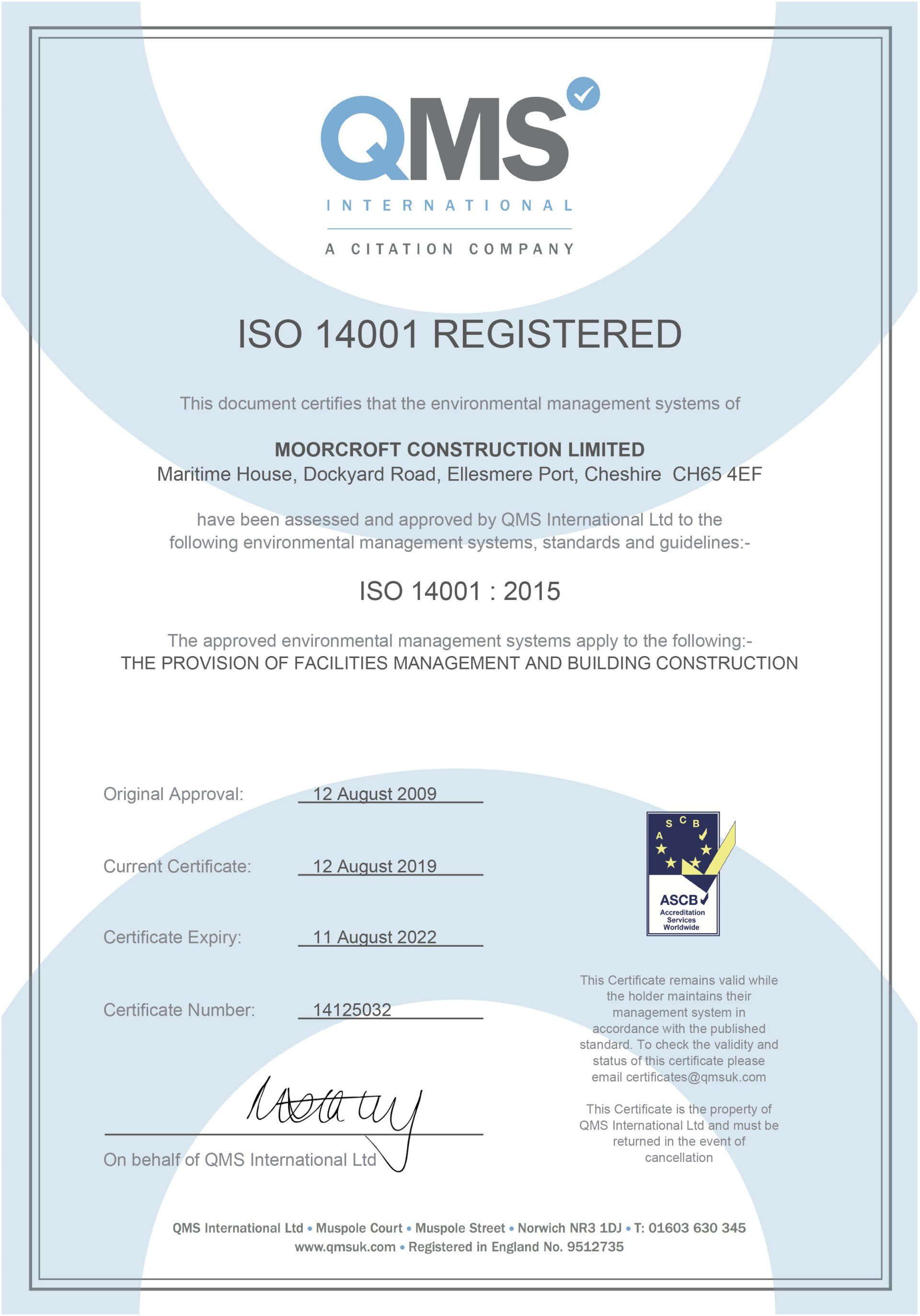 ISO 14001, ISO 14001:2015, environmental accreditation, environmental
