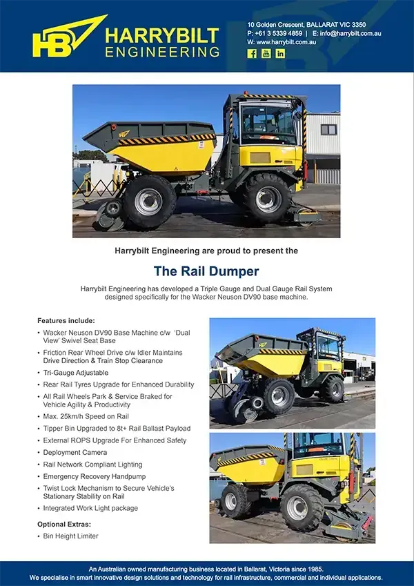 Harrybilt Rail Dumper Flyer
