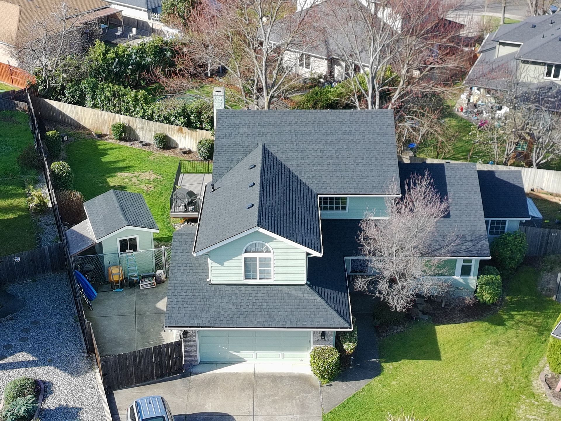 Residential asphalt shingle roof replacement in Medford, OR