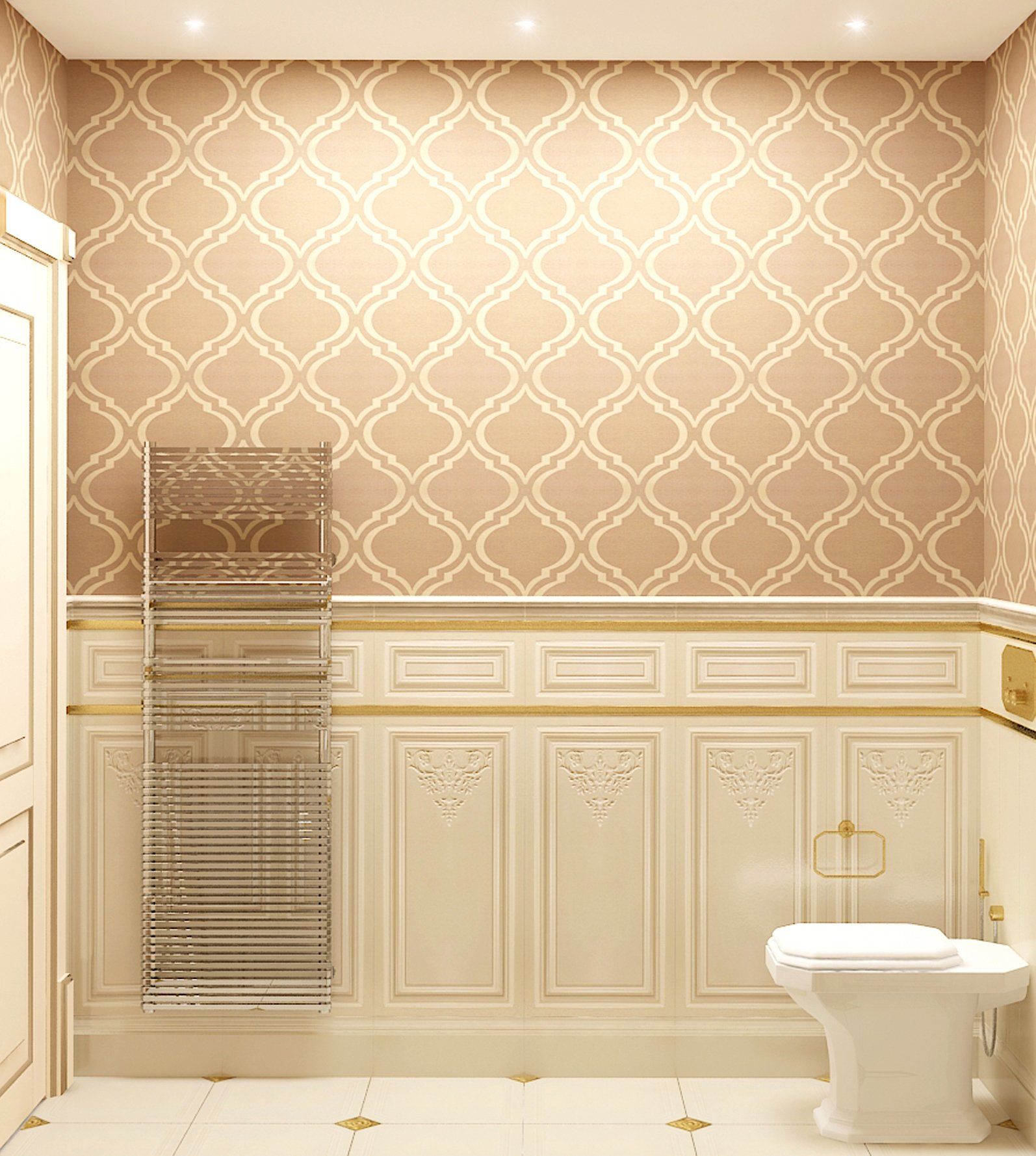 Si tratta di un bagno con wc e portasciugamani.