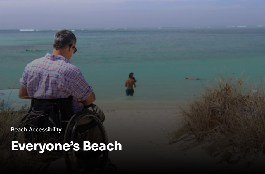 wheelchair at the beach