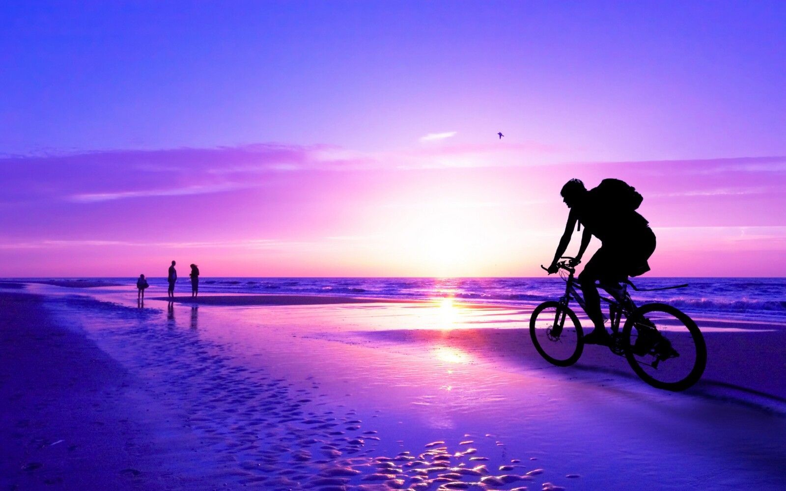 riding a bike