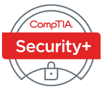 A logo for comptia security + with a padlock on it.