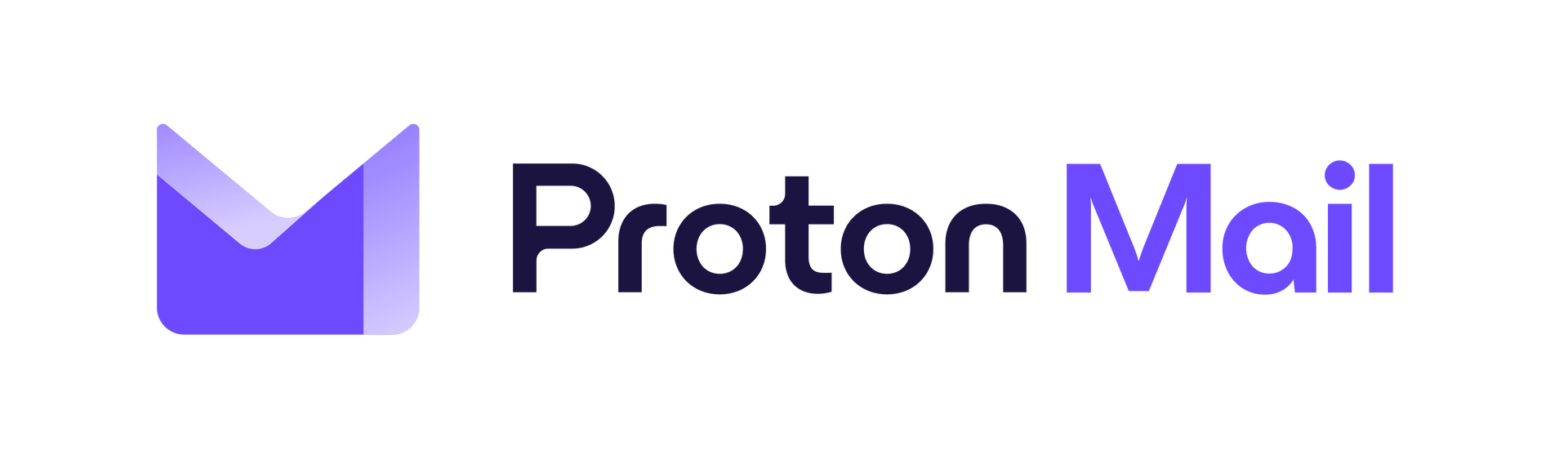A proton mail logo with a purple m on a white background.