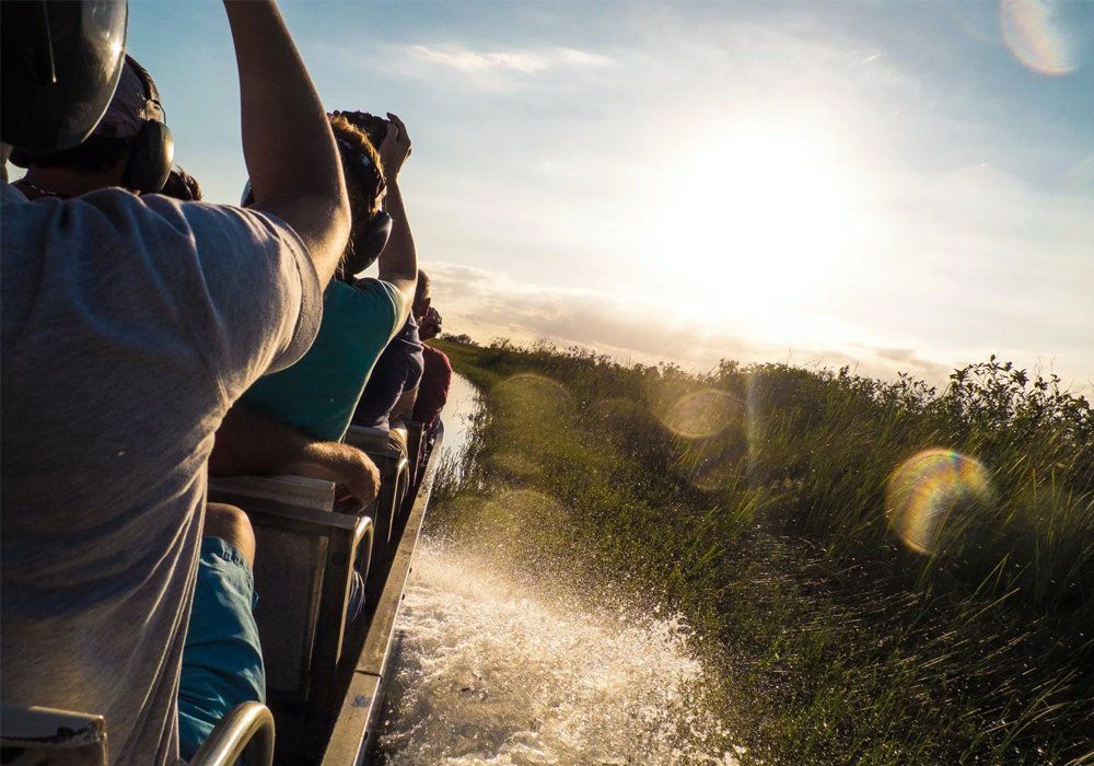 People on Airboat Wilderness Rides