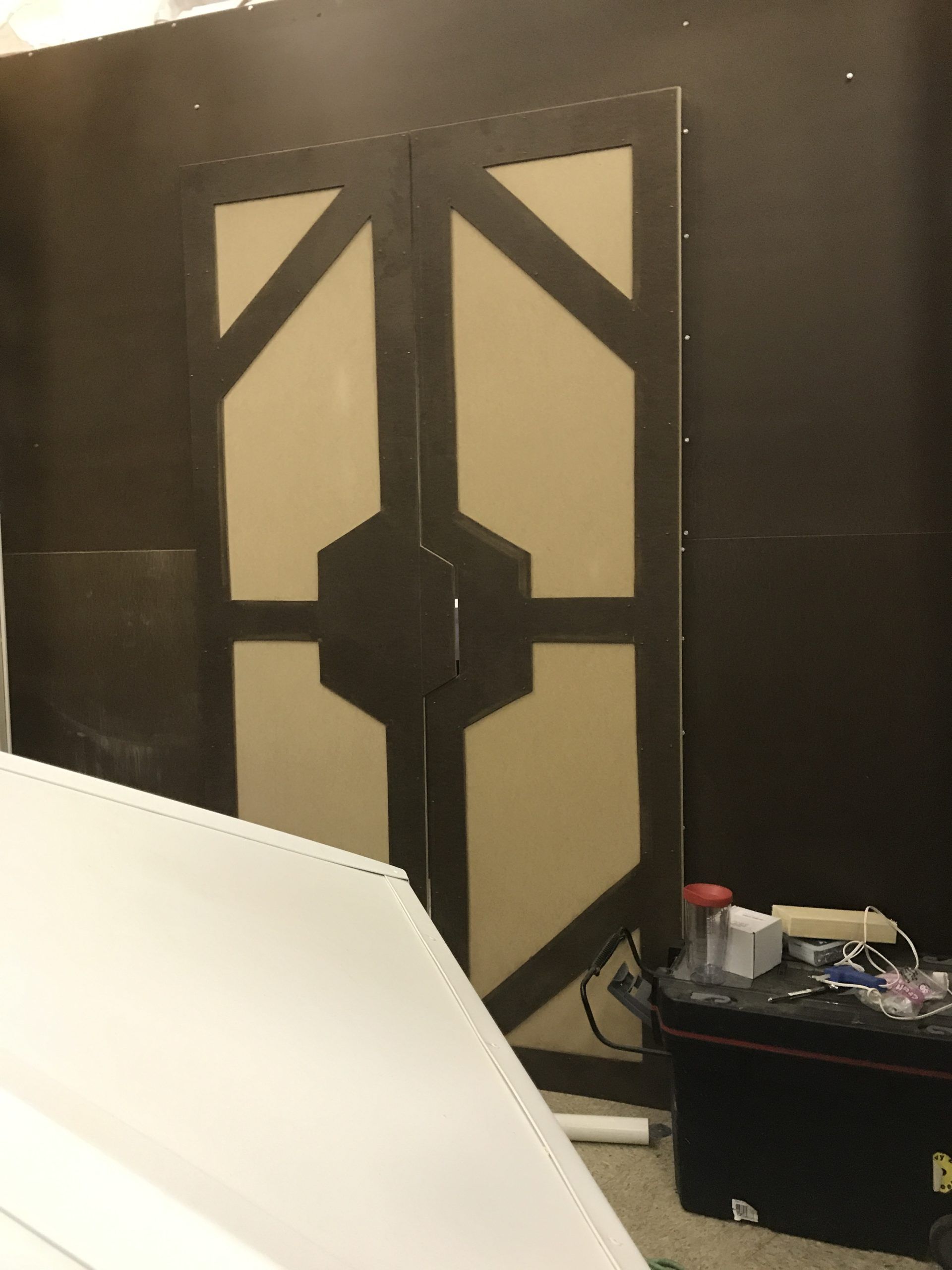 Starship Sliding Door Construction — Novi, MI — Five Senses Escape Room