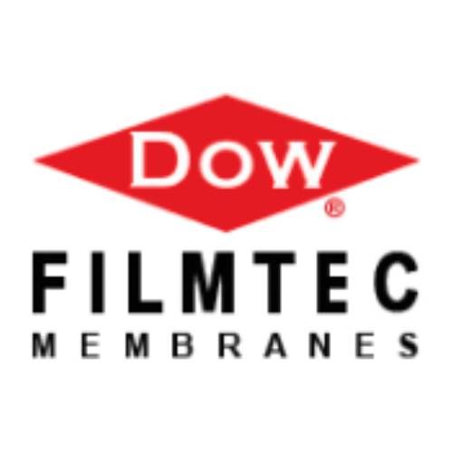 Un logo rosso e bianco per le membrane Dow Filmtec