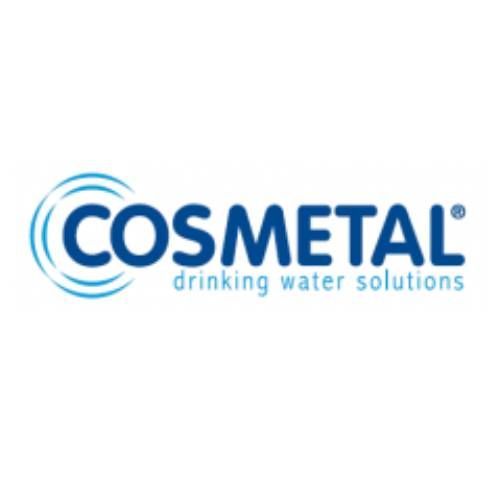 Un logo per le soluzioni per l'acqua potabile Cosmetal
