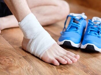 Foot with Bandage — Foot Doctor in Lakewood, OH