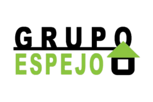 Un logo verde y negro para el grupo espejo.