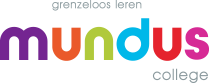 Logo voor Mundus College, met het woord