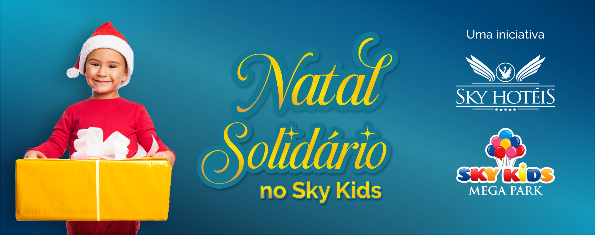 Sky Hotéis realiza campanha beneficente: o Natal Solidário no Sky Kids Mega Park
