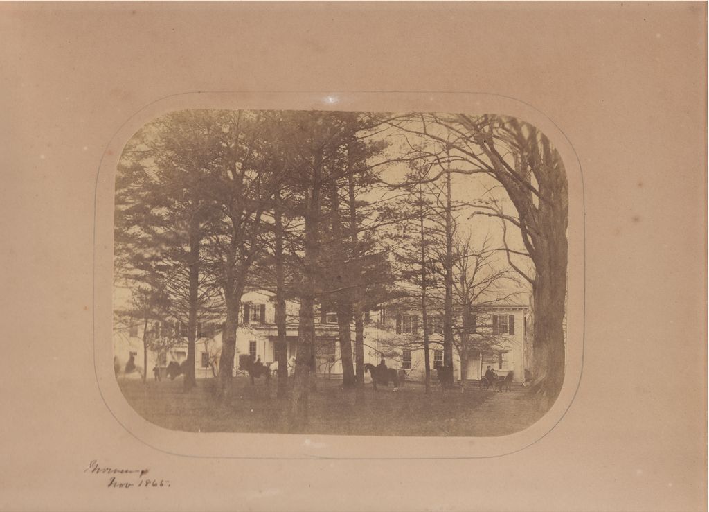 Stockton Family on Horseback at Morven, November 1865. Morven Archive. Gift of William Sands.