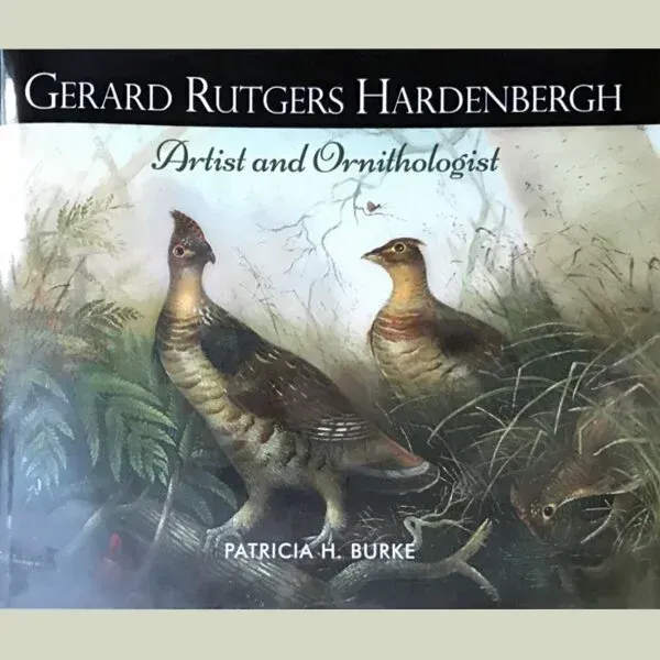 Book cover: Two birds in a field painting, titled