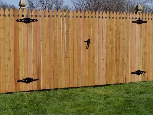 Wooden Fence With Black Hardware in Amherst, NY